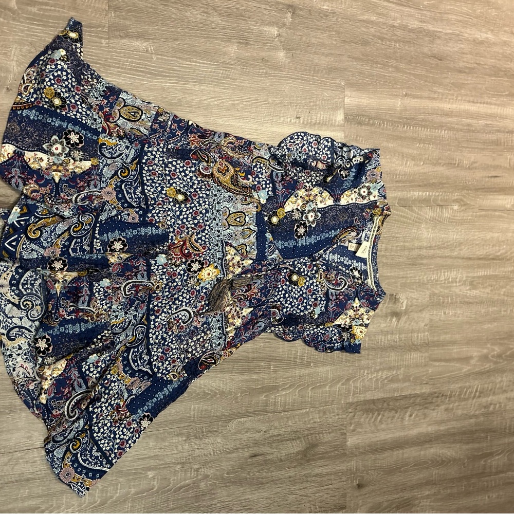 Knox Rose Blue and Yellow Floral Dress